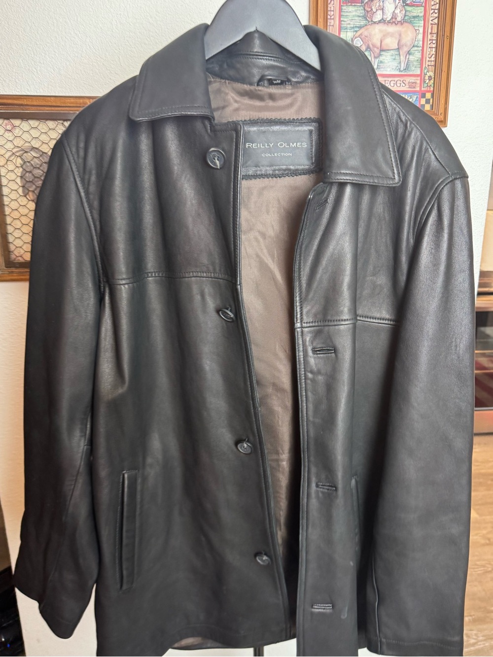 Reilly Olmes Collection Men's Leather Coat size Medium